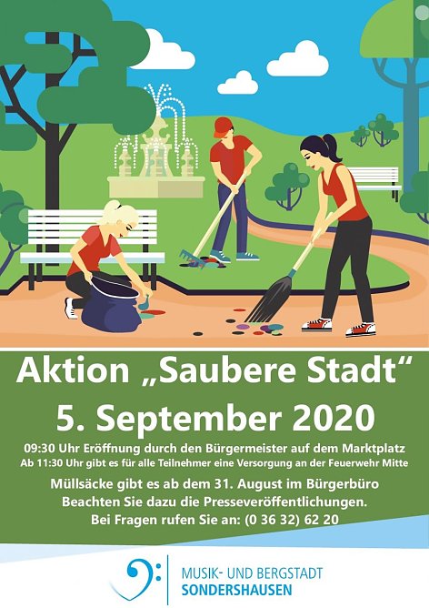Aktion Saubere Stadt 2020 (Foto: Stadt Sondershausen) Aktion Saubere Stadt 2020 (Foto: Stadt Sondershausen)