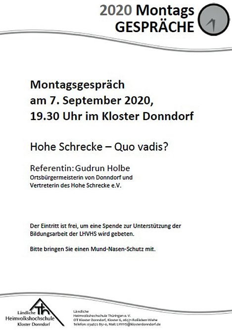 Reihe der Montagsgespr&auml;che wird fortgesetzt (Foto: Helfried Maas)