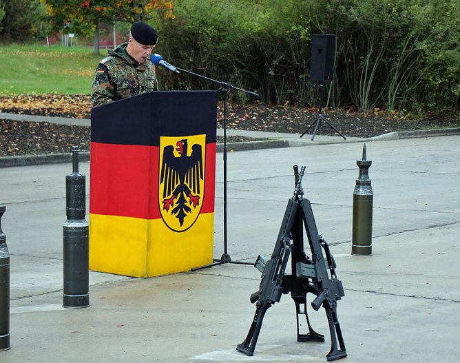 Kommandeurswechsel beim Panzerbataillon 393 "Th&uuml;ringer L&ouml;we" in der Kyffh&auml;user Kaserne Bad Frankenhausen statt.... (Foto: Karl-Heinz Herrmann)