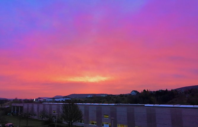 Sonnenaufgang vom BIC aus (Foto: Yvonne Gr&auml;fe)