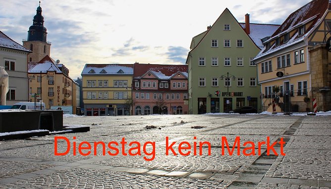 Markt in Sondershausen fällt am Dienstag aus (Foto: Eva Maria Wiegand) Markt in Sondershausen fällt am Dienstag aus (Foto: Eva Maria Wiegand)