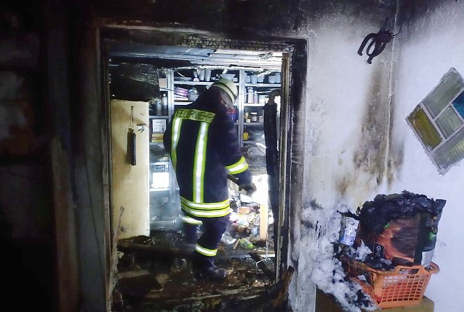 Abgebrannter Lagerraum (Foto: privat)