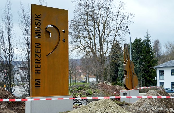 Auf dem Kreisel zum Eingang von Sondershausen (Foto: Stadtverwaltung Sondershausen)