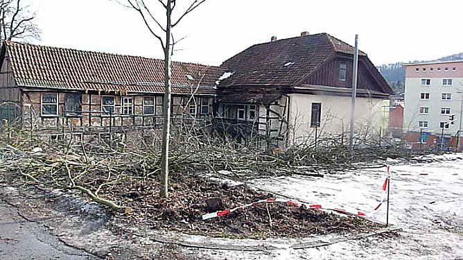 Baustart G&auml;stehaus (Foto: Karl-Heinz Herrmann)