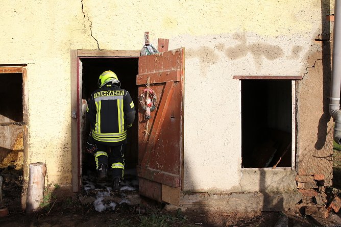 Gartenlauben brannten (Foto: S. Dietzel)