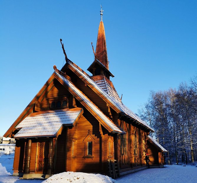 Die Stabkirche Stiege am 2. Weihnachtsfeiertag (Foto: Cosima Pilz) Die Stabkirche Stiege am 2. Weihnachtsfeiertag (Foto: Cosima Pilz)