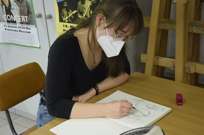 Im Panorama-Museum konnte man diese Woche mit dem Malkursen starten (Foto: Fred Böhme) Im Panorama-Museum konnte man diese Woche mit dem Malkursen starten (Foto: Fred Böhme)
