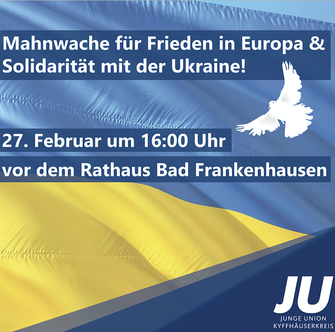 Mahnwache am Sonntag (Foto: Junge Union Kyffhäuserkreis) Mahnwache am Sonntag (Foto: Junge Union Kyffhäuserkreis)