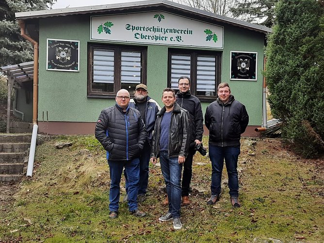 v.l. F. Balling, W. Ketter, D. M&uuml;ller, T. Schilling, Ch. Ramisch (Foto: Sportsch&uuml;tzenverein Oberspier)