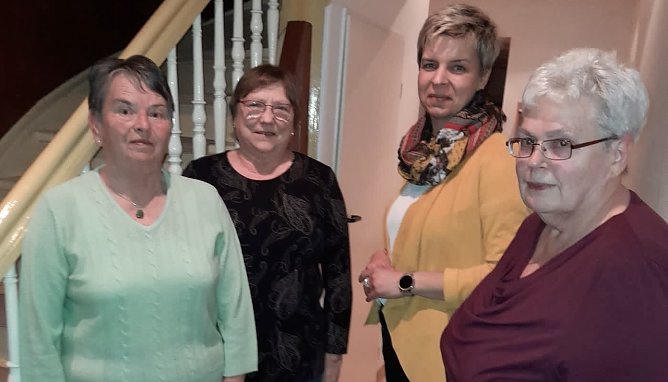 v.l. Karin Brauer, Monika Sennewald, Katja K&uuml;hn, Erika M&uuml;ller (Foto: Heimat-und Geschichtsverein Oberspier)