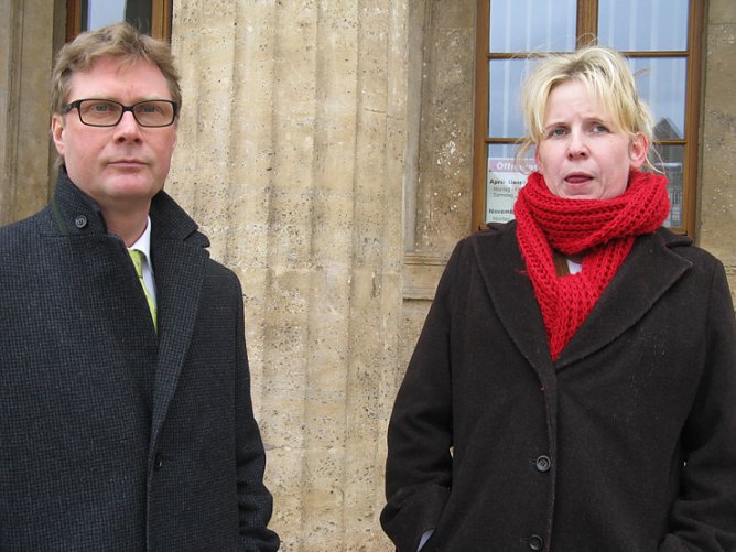 Dirk Adams und Babette Pfefferlein (Foto: GR&Uuml;NE)