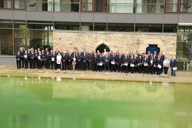 Feierliche Bef&ouml;rderung f&uuml;r 57 Nordth&uuml;ringer Polizeibeamte (Foto: Landespolizeiinspektion Nordhausen)