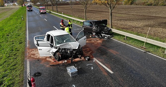 Frontalzusammensto&szlig; zwischen Gundersleben und Ebeleben (Foto: S. Dietzel)
