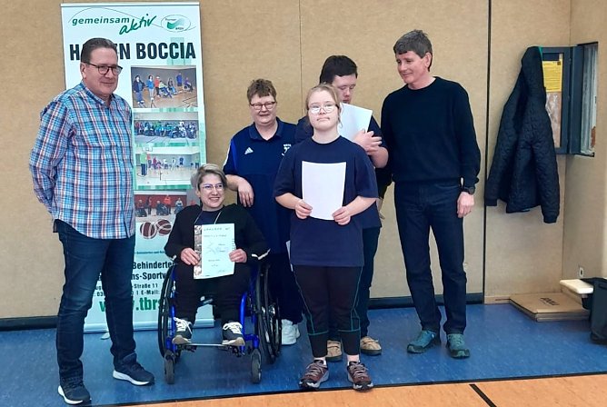 Pokalspiel im Hallenboccia im &Ouml;stertal (Foto: TBRSV Hallenboccia)