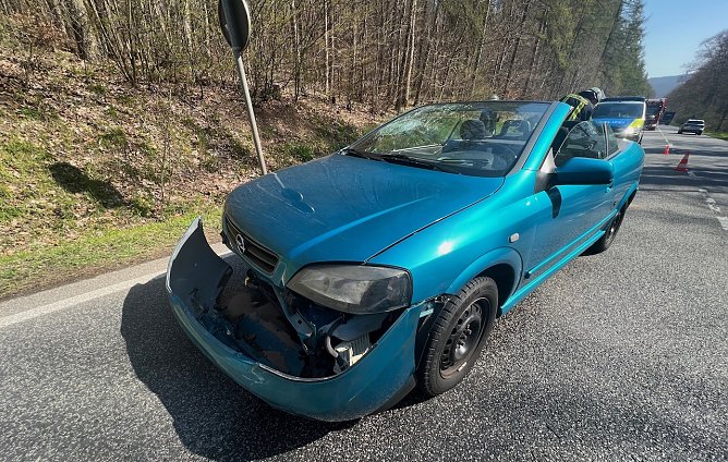 Unfall auf der B 247, einer der gef&auml;hrlichsten Stra&szlig;en Nordth&uuml;ringens (Foto: S.Dietzel)