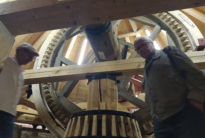 Im Innern der Turmwindm&uuml;hle in Immenrode (Foto: Hannelore Kutscher)