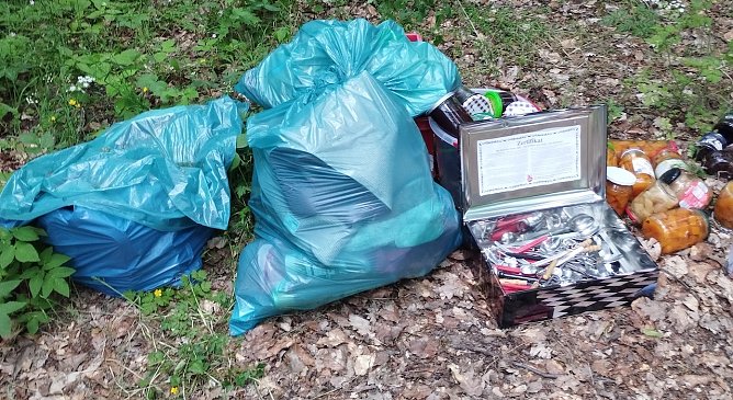 Achtlose M&uuml;llentsorgung am Possen (Foto: Name ist der Redaktion bekannt)