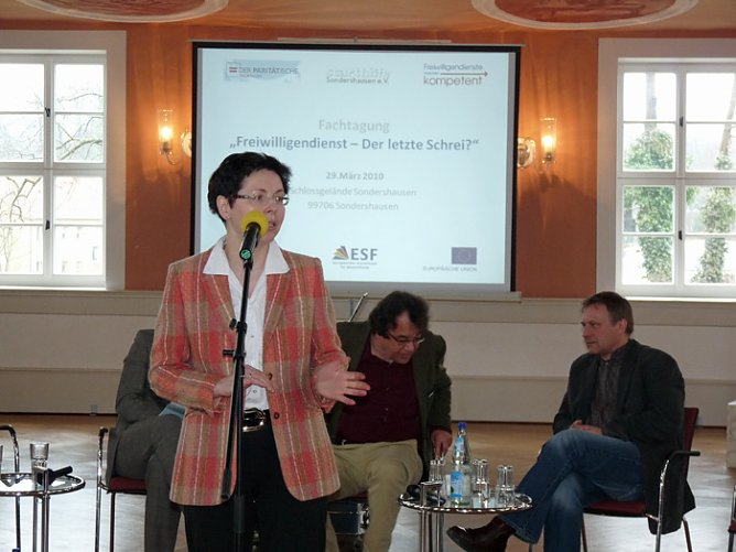 Heike Tauber auf der Tagung (Foto: Karl-Heinz Herrmann)