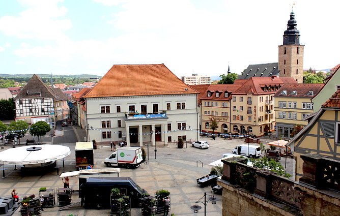 Marktplatz in Sondershausen (Foto: Eva Maria Wiegand)