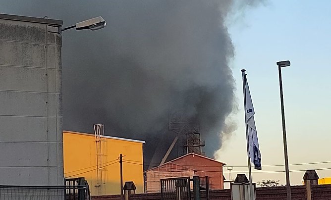 Feuer in der Deusa in Bleicherode (Foto: privat)