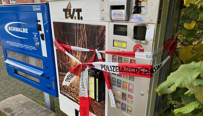 Zerst&ouml;rter Automat ins Kleinfurra (Foto: S.Dietzel)