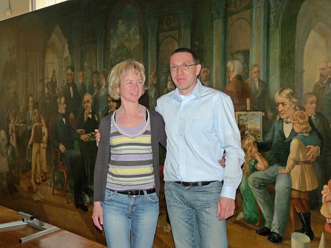 Ankunft Stade-Gem&auml;lde (Foto: Karl-Heinz Herrmann)