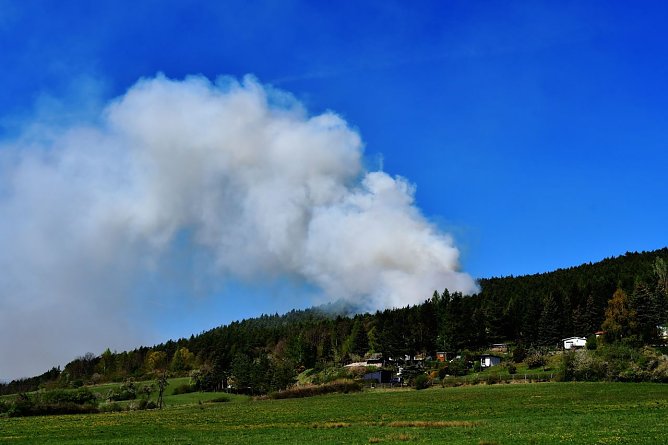 Wenn die Rauchs&auml;ule derart hoch steht, ist ein Waldbrand zwar deutlich erkennbar, aber weit fortgeschritten. Ein neu entwickelter Gassensor soll hingegen schon Schwelgase identifizieren (Foto: Dr. Horst Spro&szlig;mann)