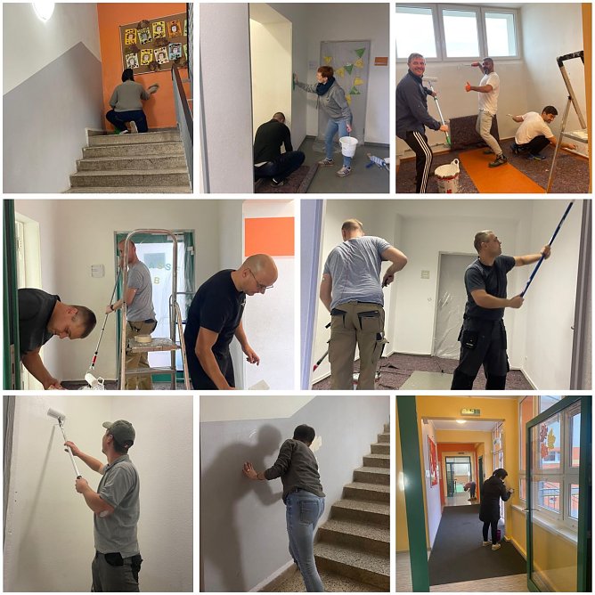 Arbeitseinsatz an der Grundschule (Foto: Stephanie Grimm) Arbeitseinsatz an der Grundschule (Foto: Stephanie Grimm)