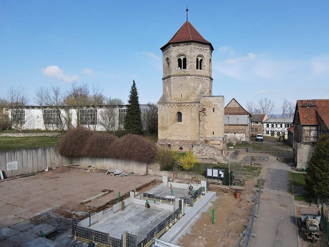 Im Kloster Göllingen wird ein neues Besucherzentrum gebaut, (Foto: STSG, Carolin Schart) Im Kloster Göllingen wird ein neues Besucherzentrum gebaut, (Foto: STSG, Carolin Schart)