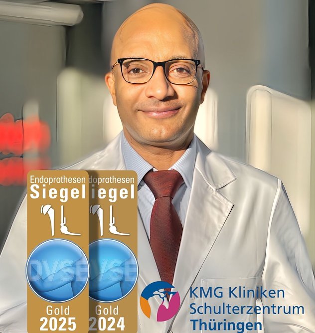 Hamo Kenawy Leiter der Schulter- und Ellenbogenchirurgie des KMG Klinikum Sondershausen (Foto: Hamo Kenawy)) Hamo Kenawy Leiter der Schulter- und Ellenbogenchirurgie des KMG Klinikum Sondershausen (Foto: Hamo Kenawy))