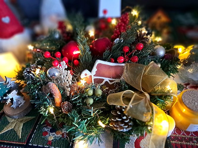 Momentaufnahme aus Nordhausen - Weihnachtsgesteck (Foto: Tina St. Schirmer)