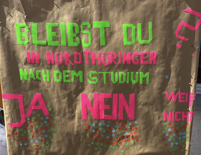 Bleibst Du nach dem Studium in Nordth&uuml;ringen? Ein erstes Stimmungsbild auf dem Campus (Foto: Hochschule Nordhausen)