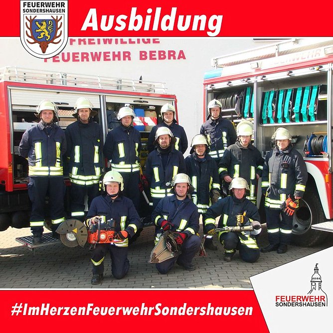 Die Wehrleute aus dem Kyffh&auml;userkreis absolvierten ihre Ausbildung erfolgreich. (Foto: Silvio Dietzel)