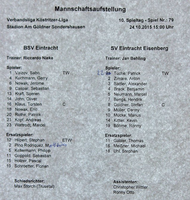 Bild: Eintracht gegen Eintracht