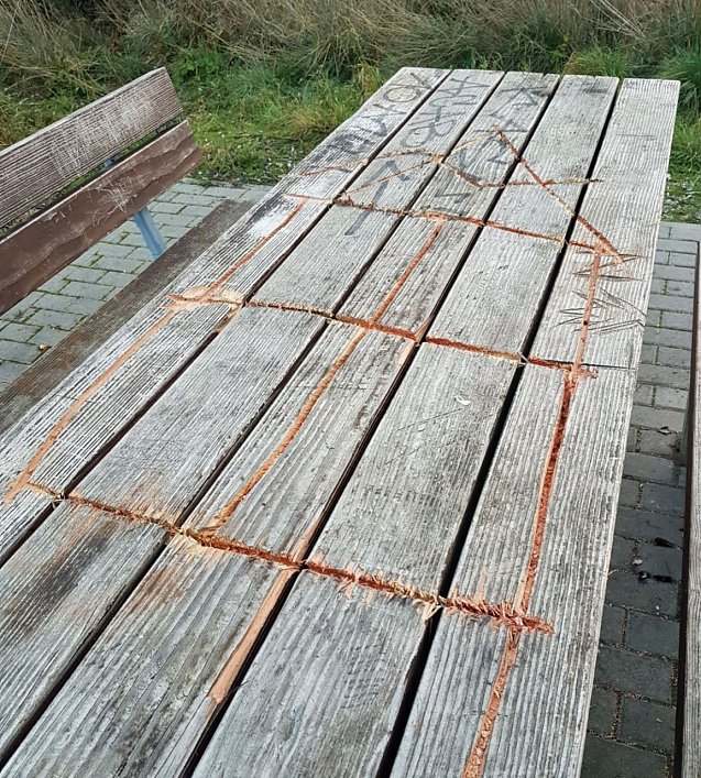 Bild: Wieder Vandalismus am Radweg