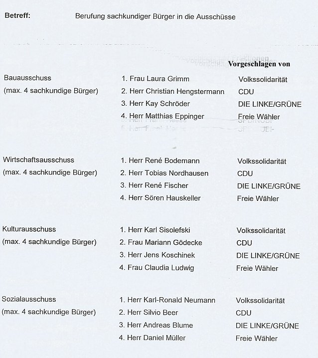 Bild: Weitere Personalentscheidungen