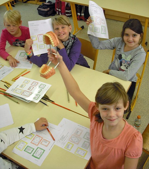 Bild: Gesunde Z&auml;hne in der Grundschule in Wiehe
