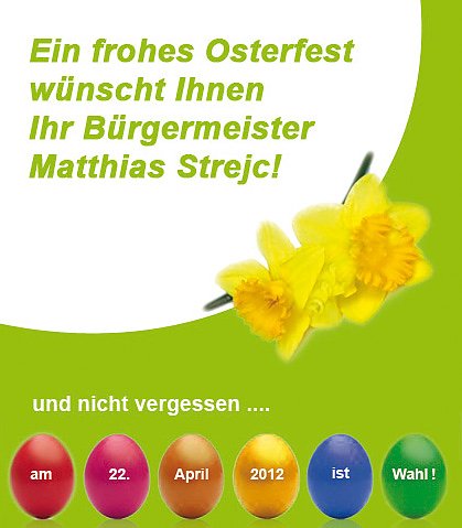 Bild: Ostergr&uuml;&szlig;e f&uuml;r die W&auml;hler