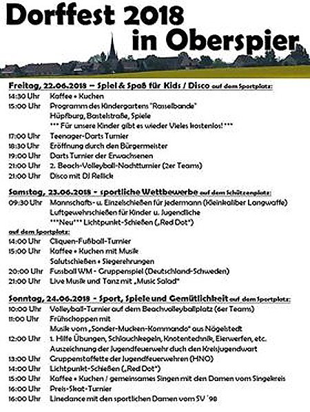 Bild: Dorffest in Oberspier