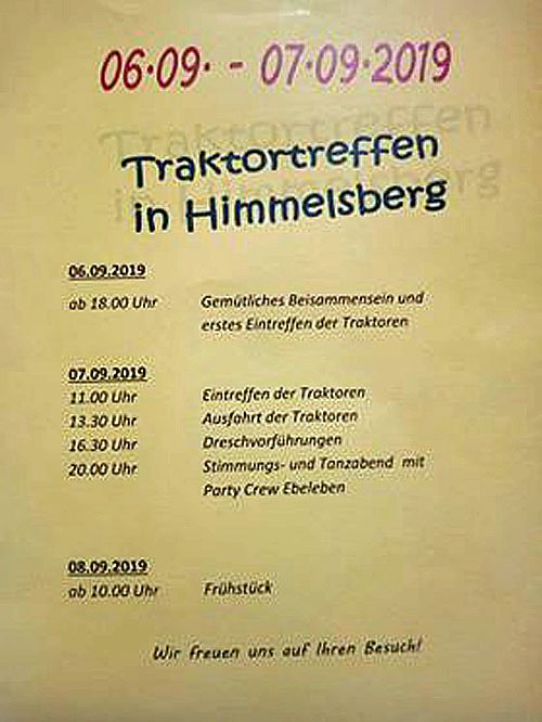 Bild: Wahlgespr&auml;ch, Standesamt und Traktorentreffen