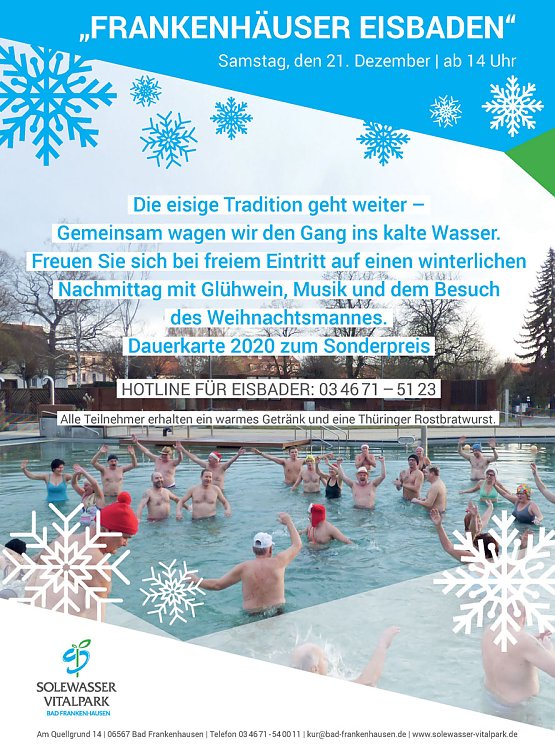 Bild: Frankenh&auml;user Eisbaden zur D&auml;mmerung