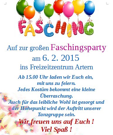 Bild: Faschingsparty im Freizeitzentrum Artern