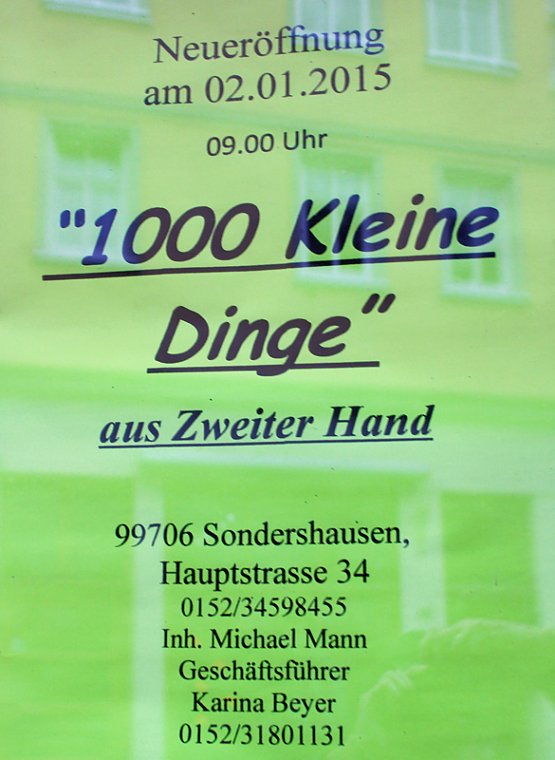 Bild: Neues Sozialkaufhaus er&ouml;ffnet Freitag in Sondershausen
