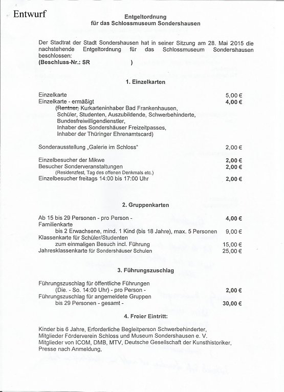 Bild: Geb&uuml;hren Schlossmuseum
