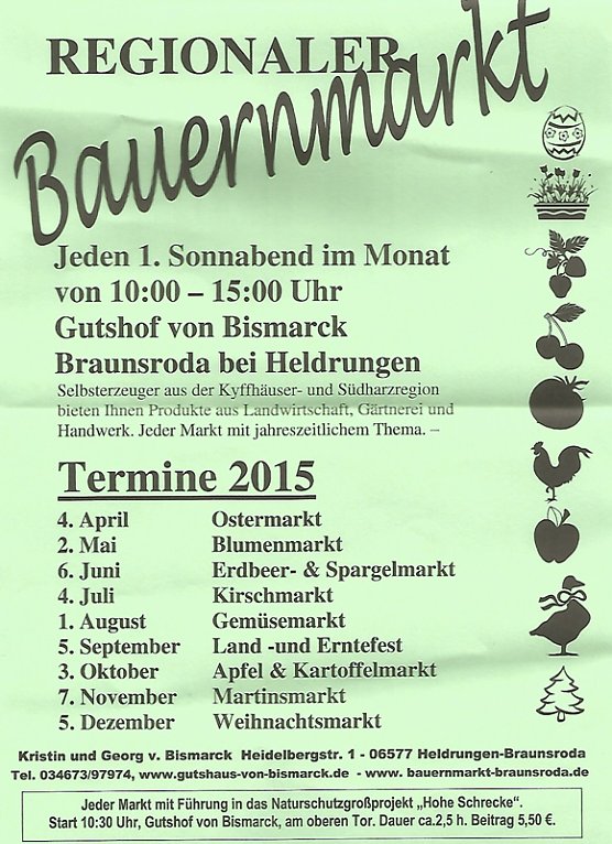 Bild: Termine Bauernmarkt Braunsroda