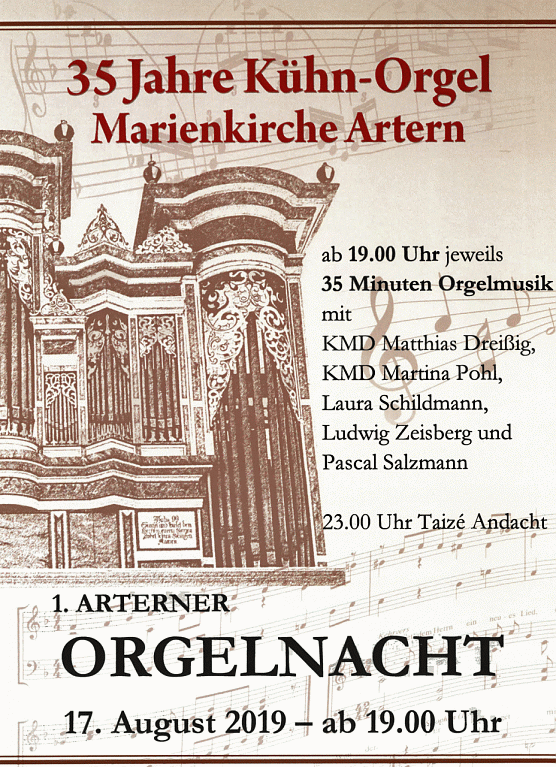 Bild: 1.  Arterner Orgelnacht