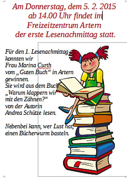 Bild: Lesenachmittag in Artern