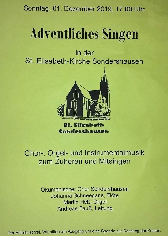 Bild: Adventliches Singen