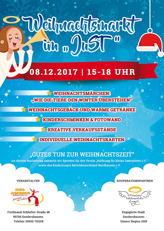 Bild: Weihnachtsmarkt mit Kinderm&auml;rchen im JuST