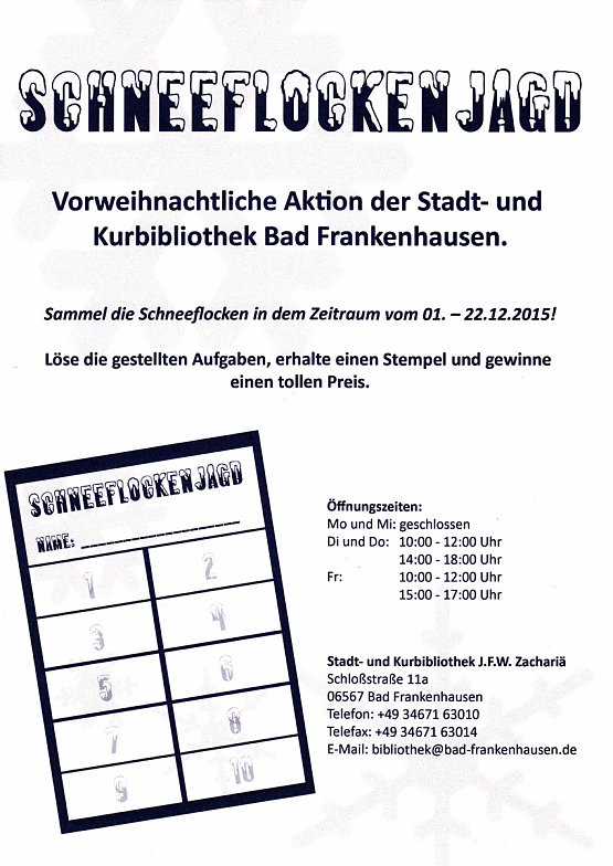 Bild: Schneeflockenjagd in Bad Frankenhausen